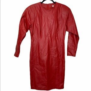 SALE🔥Ambria vintage red leather dress Size 6